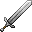 Invicon Iron Greatsword.png: Inventory sprite for Iron Greatsword in Minecraft as shown in-game with description: Iron Greatsword