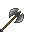 Invicon Steel Battleaxe.png: Inventory sprite for Steel Battleaxe in Minecraft as shown in-game with description: Steel Battleaxe
