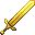 Invicon Gold Greatsword.png: Inventory sprite for Gold Greatsword in Minecraft as shown in-game with description: Gold Greatsword