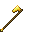 Invicon Gold Long Axe.png: Inventory sprite for Gold Long Axe in Minecraft as shown in-game with description: Gold Long Axe