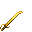 Invicon Gold Sabre.png: Inventory sprite for Gold Sabre in Minecraft as shown in-game with description: Gold Sabre