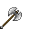 Invicon Iron Battleaxe.png: Inventory sprite for Iron Battleaxe in Minecraft as shown in-game with description: Iron Battleaxe