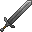 Invicon Steel Greatsword.png: Inventory sprite for Steel Greatsword in Minecraft as shown in-game with description: Steel Greatsword