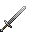Invicon Iron Longsword.png: Inventory sprite for Iron Longsword in Minecraft as shown in-game with description: Iron Longsword