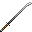 Invicon Iron Katana.png: Inventory sprite for Iron Katana in Minecraft as shown in-game with description: Iron Katana
