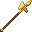Invicon Gold Halberd.png: Inventory sprite for Gold Halberd in Minecraft as shown in-game with description: Gold Halberd