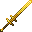 Invicon Gold Zweihander.png: Inventory sprite for Gold Zweihander in Minecraft as shown in-game with description: Gold Zweihander