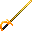 Invicon Gold Rapier.png: Inventory sprite for Gold Rapier in Minecraft as shown in-game with description: Gold Rapier